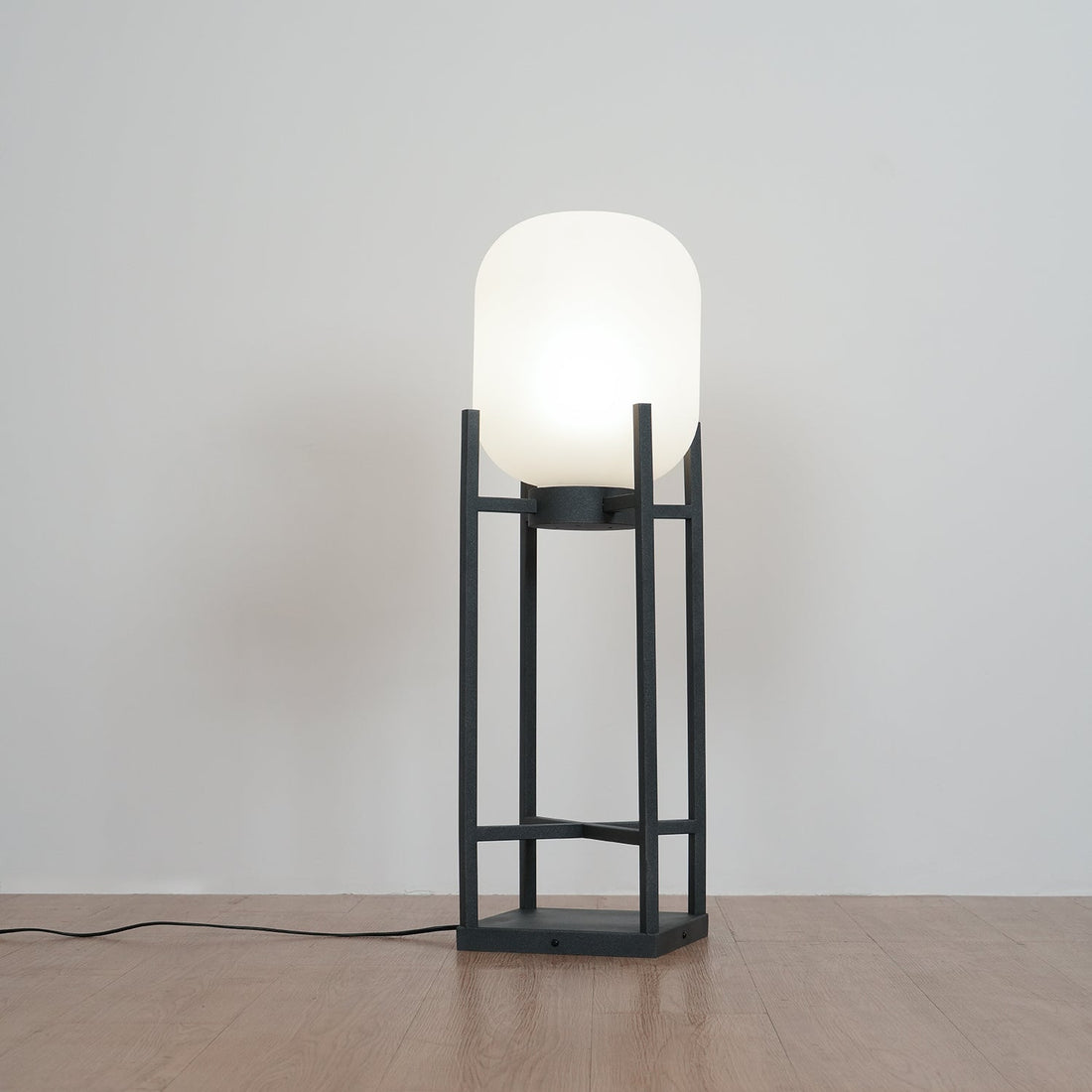Lantern Floor Lamp - Solar LED Light for Garden, Patio & Outdoor Pathway