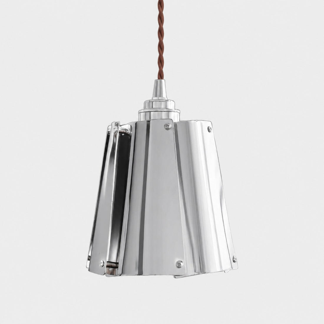 Vintage Metal Pendant Light with Layered Shade
