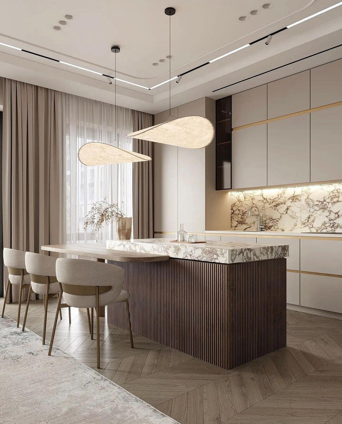 Cloudlike Mulberry Silk Plug-In Pendant Light