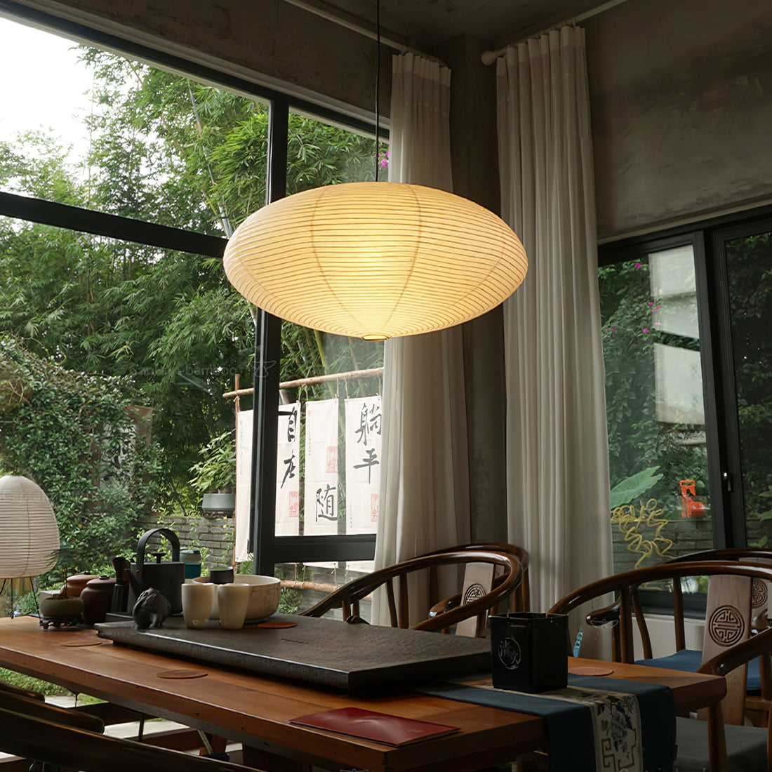 Mulberry Paper Plug-In Pendant Light
