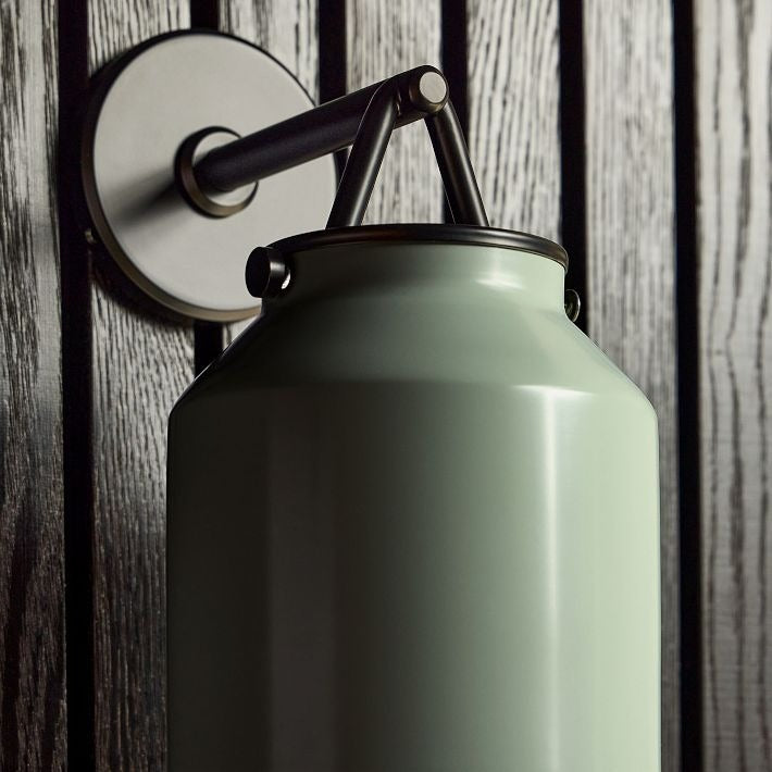 Hanton Metal Outdoor Wall Sconce - Matte Black Industrial Light Fixture