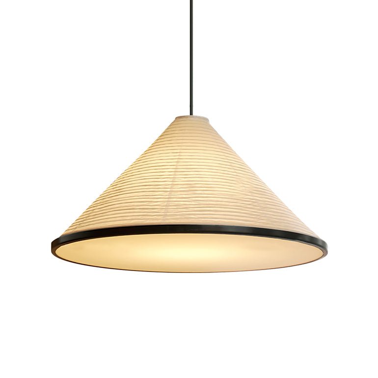 Washi Paper Pyramid Pendant Lamp - Handcrafted Light for Living Room