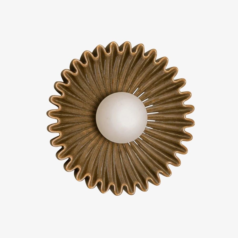 Glova Nordic Floral Ceramic Wall Light – Sculptural Accent Wall Lamp for Bedroom, Hallway, Living Room