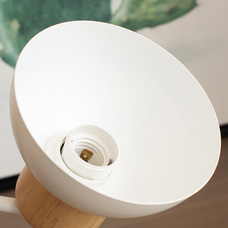 Modern Wooden Wall Light - Semicircular lampshade Fixture for Bedroom