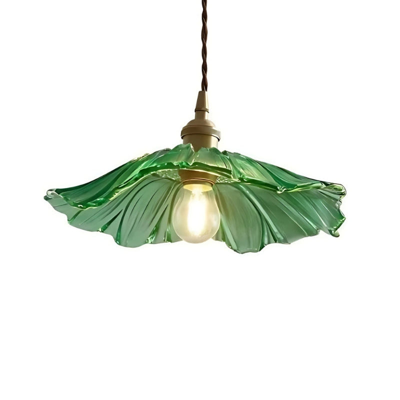 Nordische Lotus-Pendelleuchte aus klarem Glas