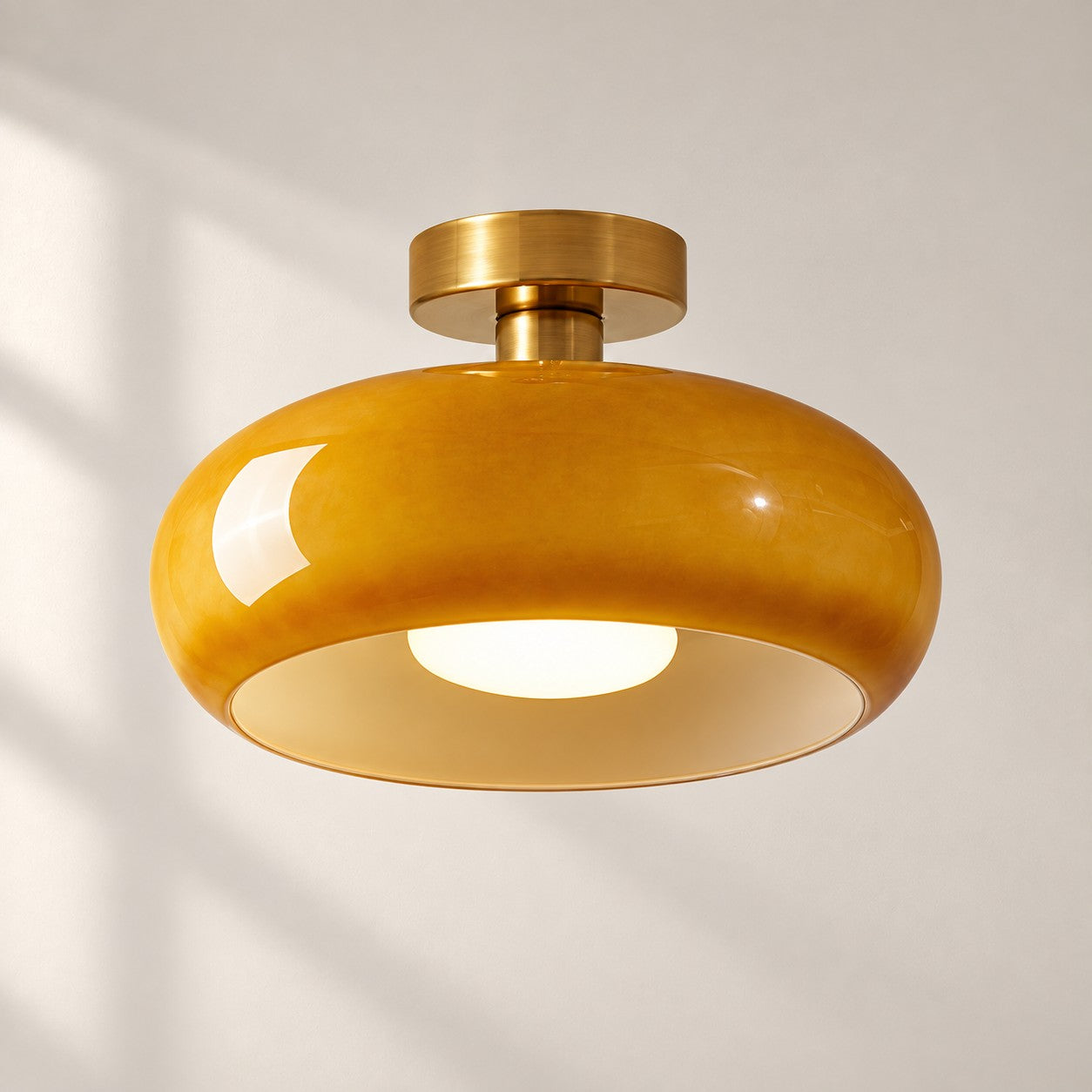 Bauvia Bauhaus moderne runde Glas-Deckenleuchte