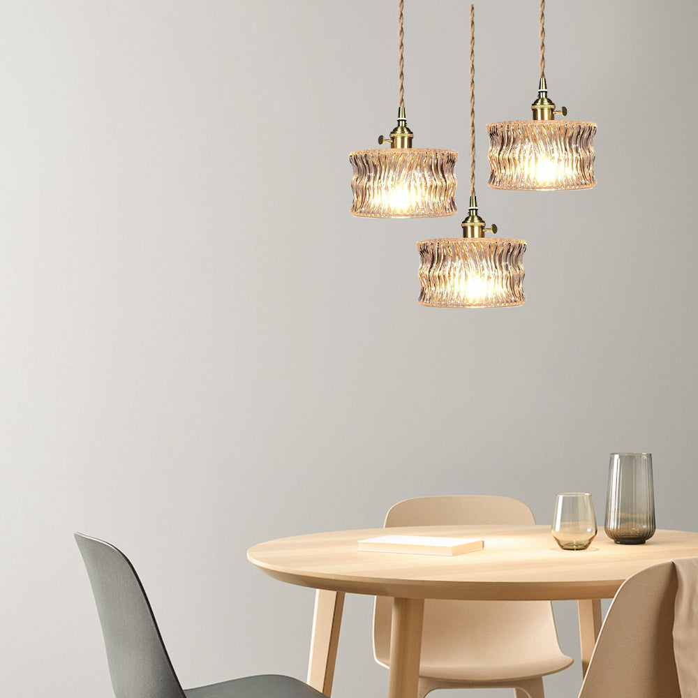 Modern Glass Shade Pendant Fixture - Classy Light for Dining Living