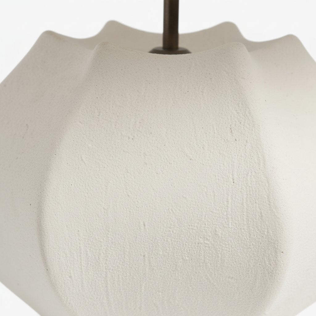 Cordove Table Lamp - Sculptural Ceramic Base and Linen Shade Suitable for Living room, Bedroom or Side Table
