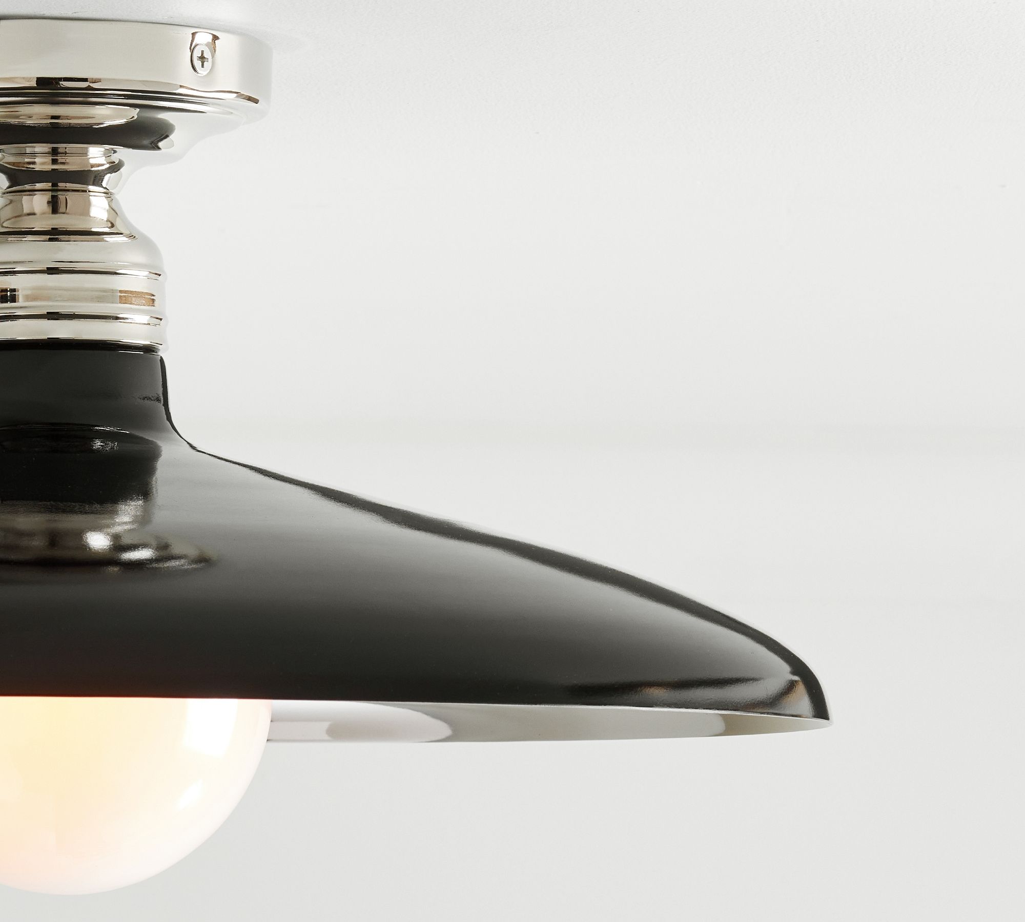 Forvara Rustic Metal Ceiling Light - Black Flush Mount for Entryway