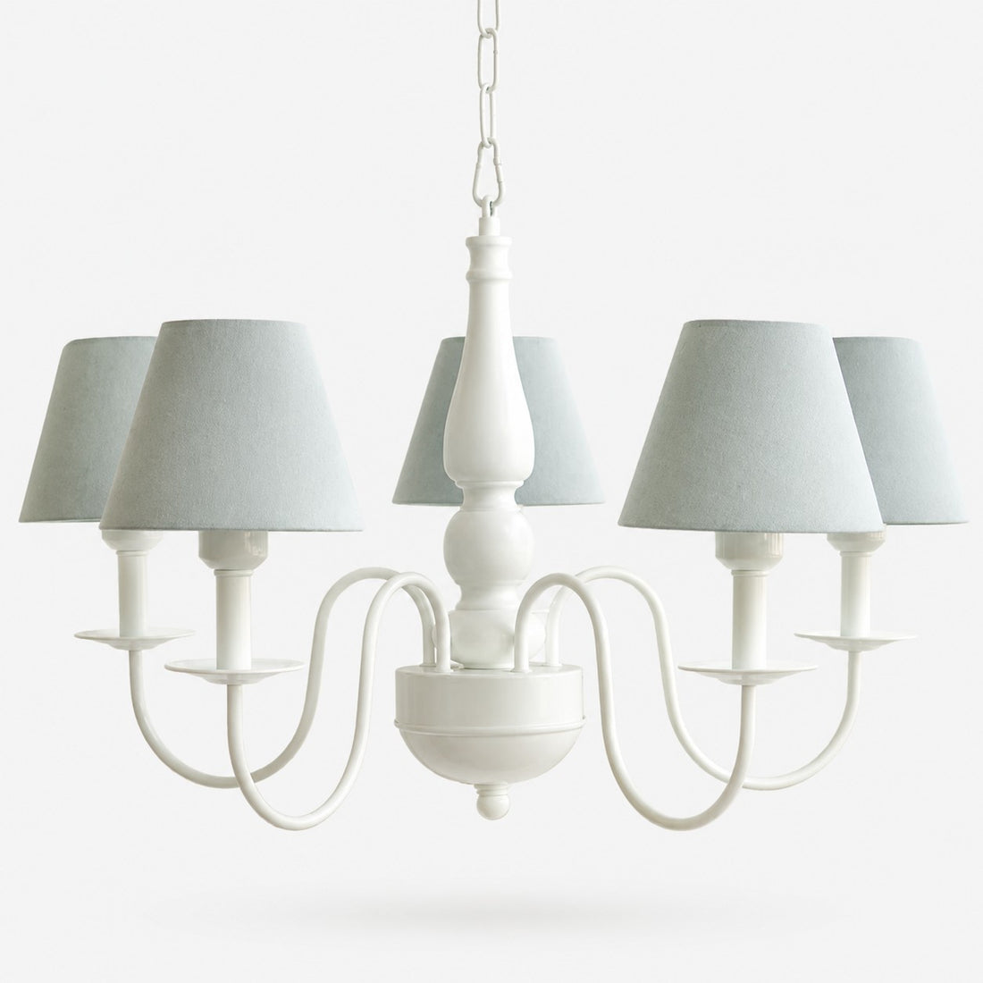 Colorful Fabric Shade 5-Light Chandelier