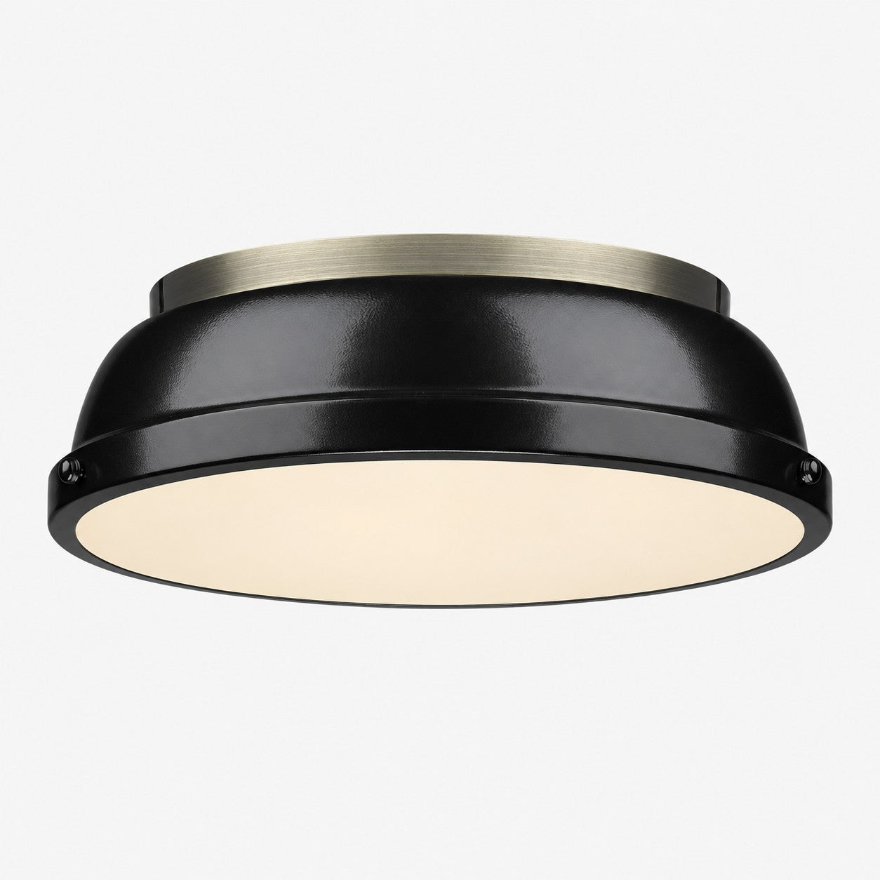 Metal Flush Mount Ceiling Fixture with Frosted Diffuser