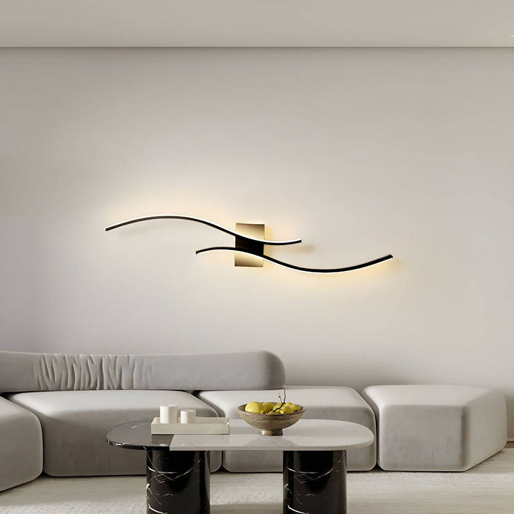 Curve LED-Wandleuchte – Modernes dimmbares Acryl-Design für das Wohnzimmer