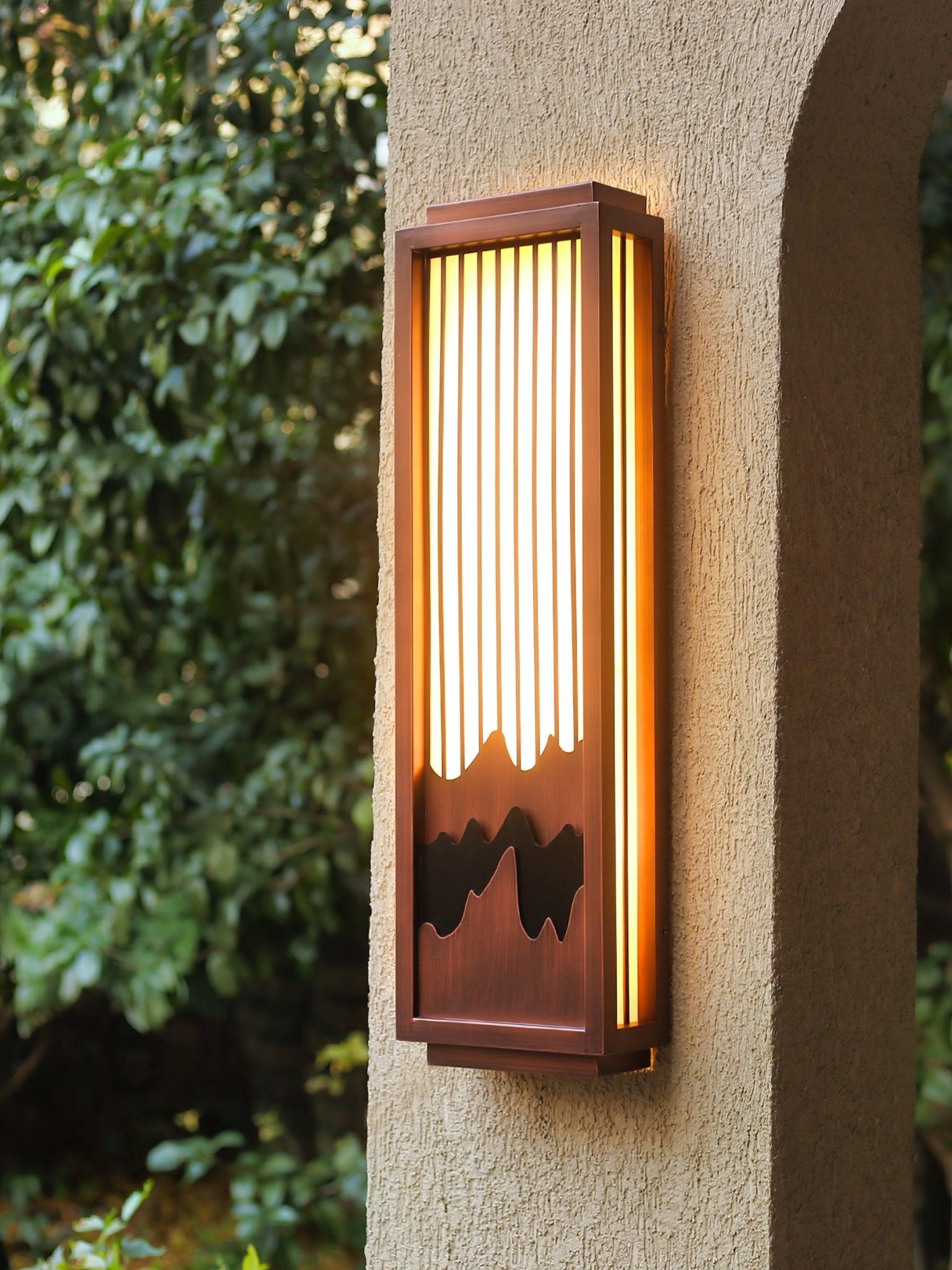 Modische Wandleuchte aus Edelstahl – quadratische Lampe für Terrassen