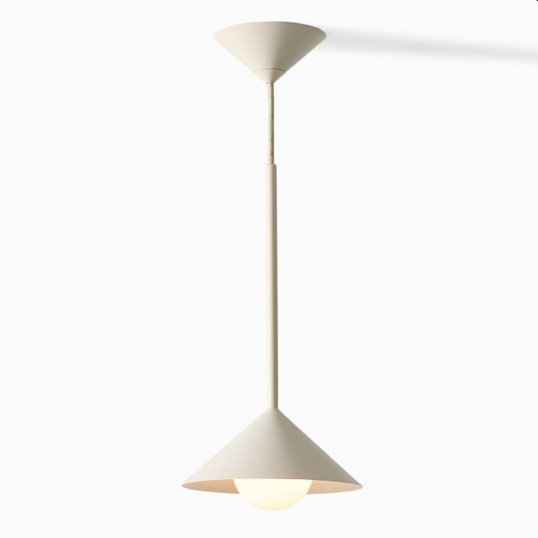Brivana Cone Pendant Light - Mid-Century Adjustable Metal Kitchen Lamp