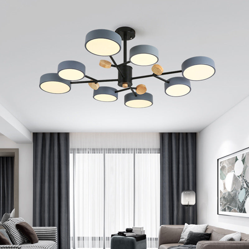 Modern Acrylic Chandelier - Multiple Lamp Heads Lamp for Living Room