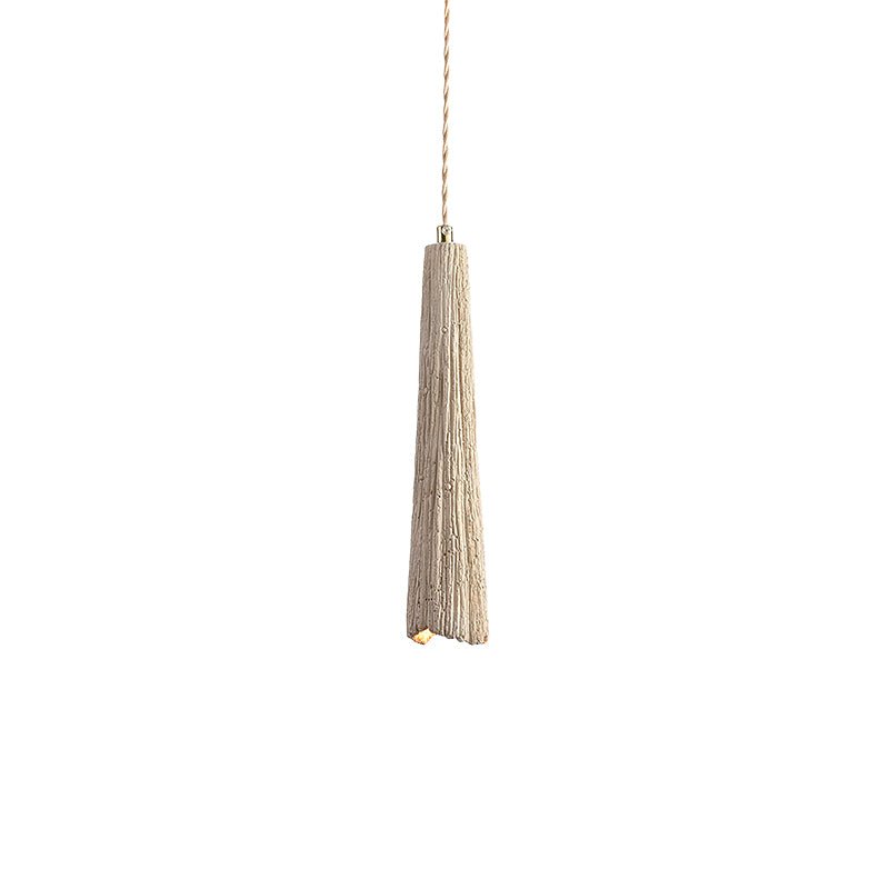 Textured Cement Gold Plug-In Swag Pendant