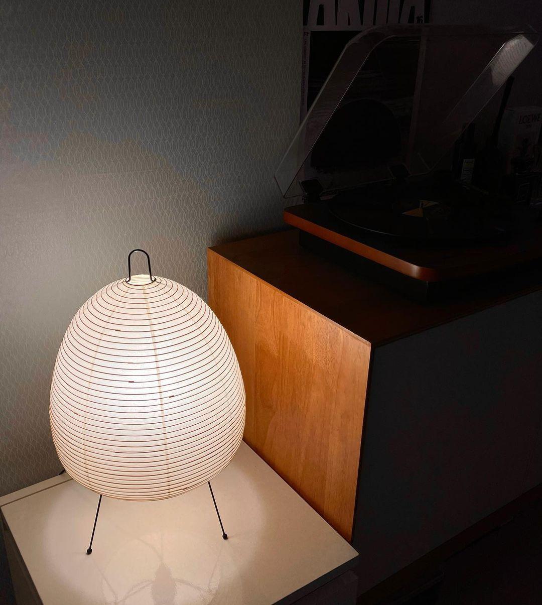 Japanese-Inspired Paper Table Lamp - Mulberry Paper Lamp for Bedroom