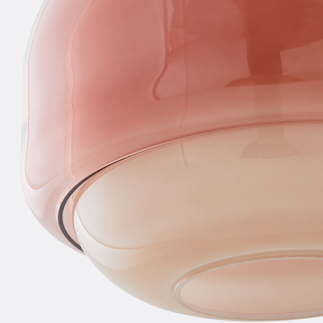 Clinco Modern Mushroom Pendant Light - Colored Glass Hanging Light