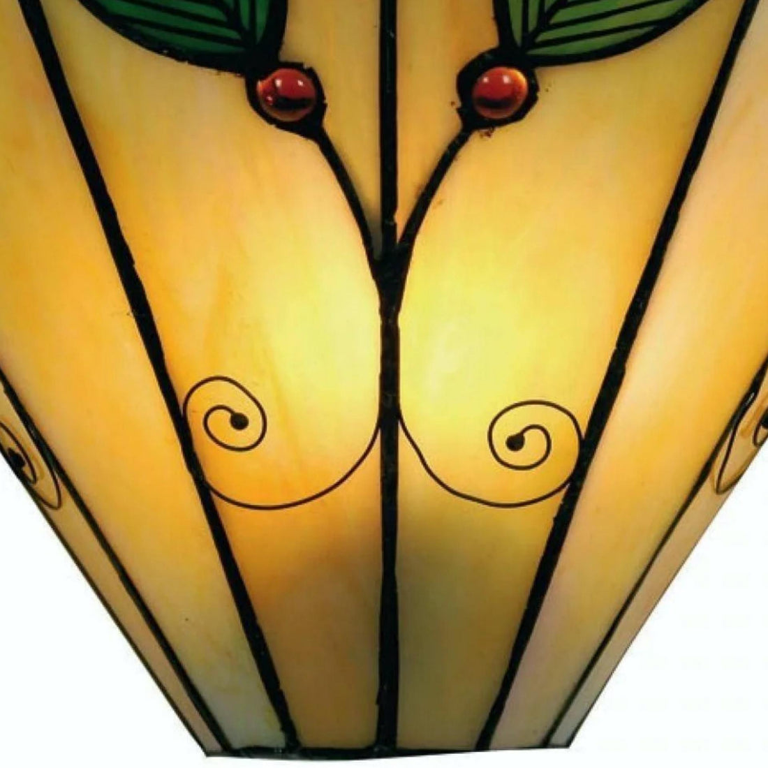 TiffStar Tiffany Wandleuchte im Jugendstil mit Blattmotiv – Vintage-inspirierte Akzentbeleuchtung für Flur und Wohnzimmer