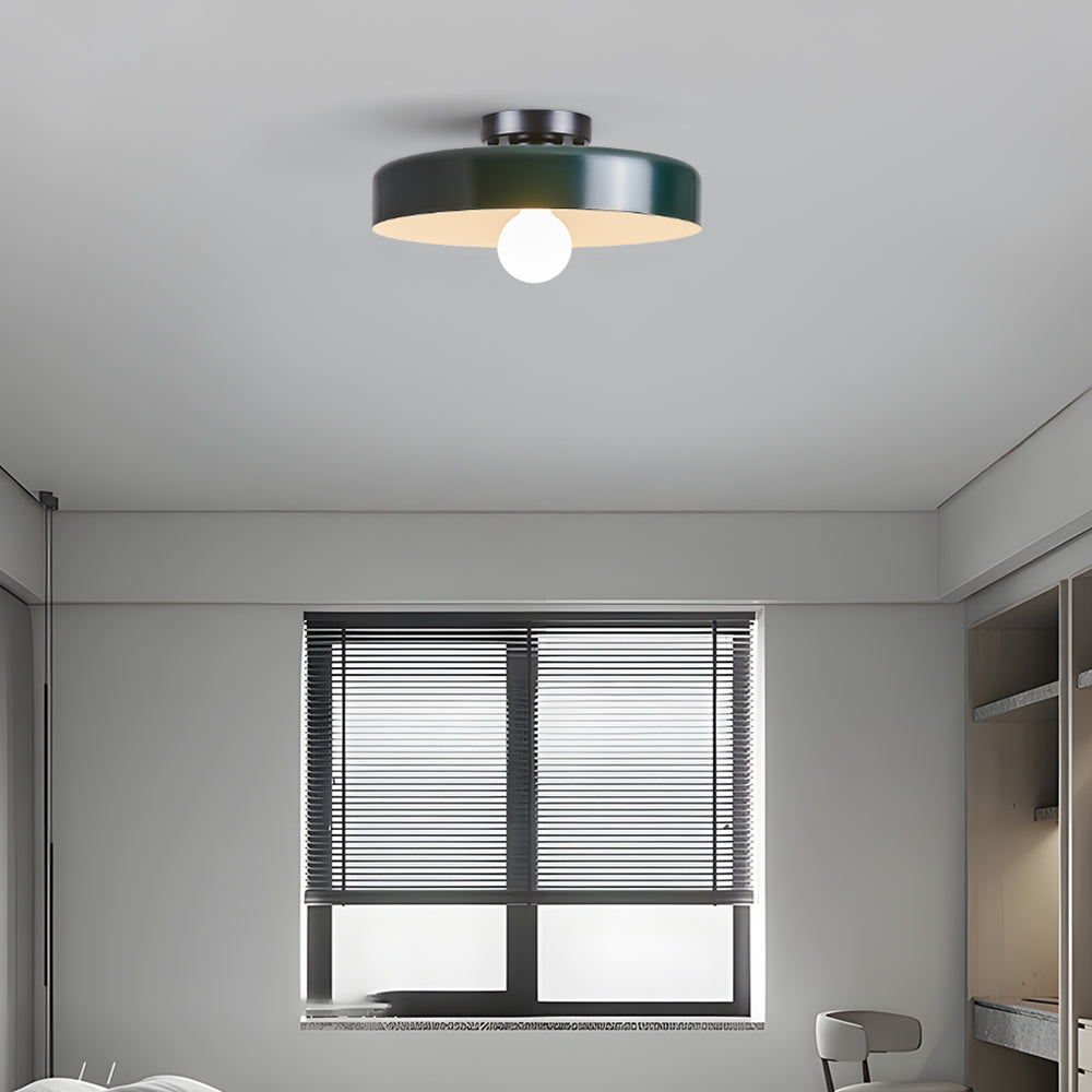 Flush Mount Art Decor Ceiling Light - Iron Round Fixture for Entryway