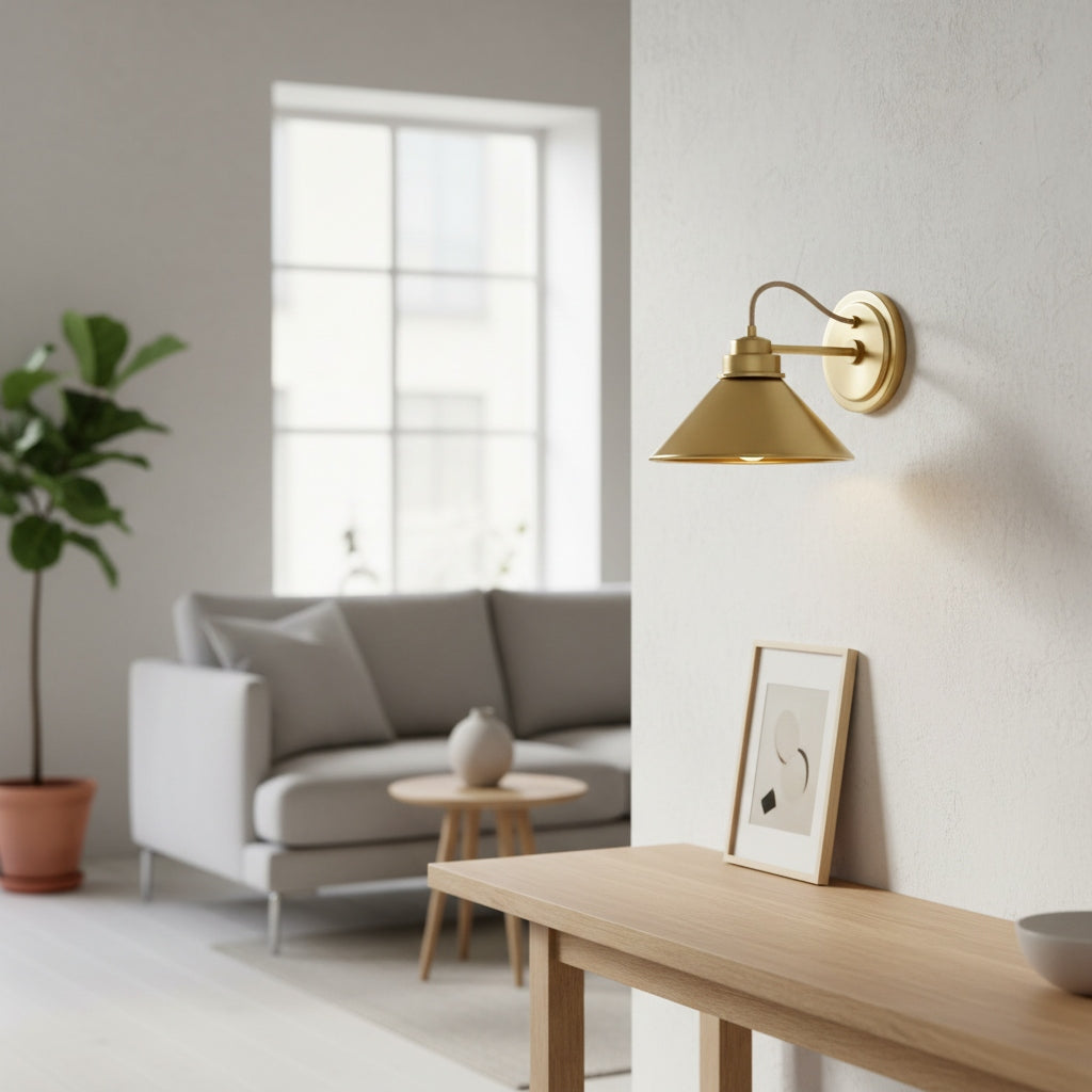 Aurenza Sconce – Farmhouse Wall Light with Metal Accents for Cozy Spaces