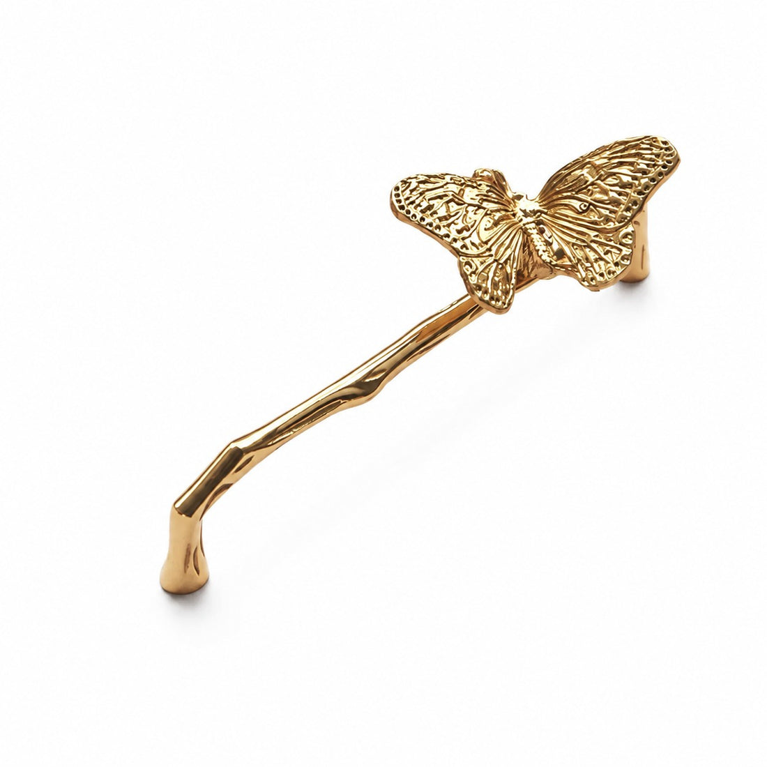 Vintage Butterfly brass cabinet handle with 6.3 in c-c / 16.0 cm c-c mounting