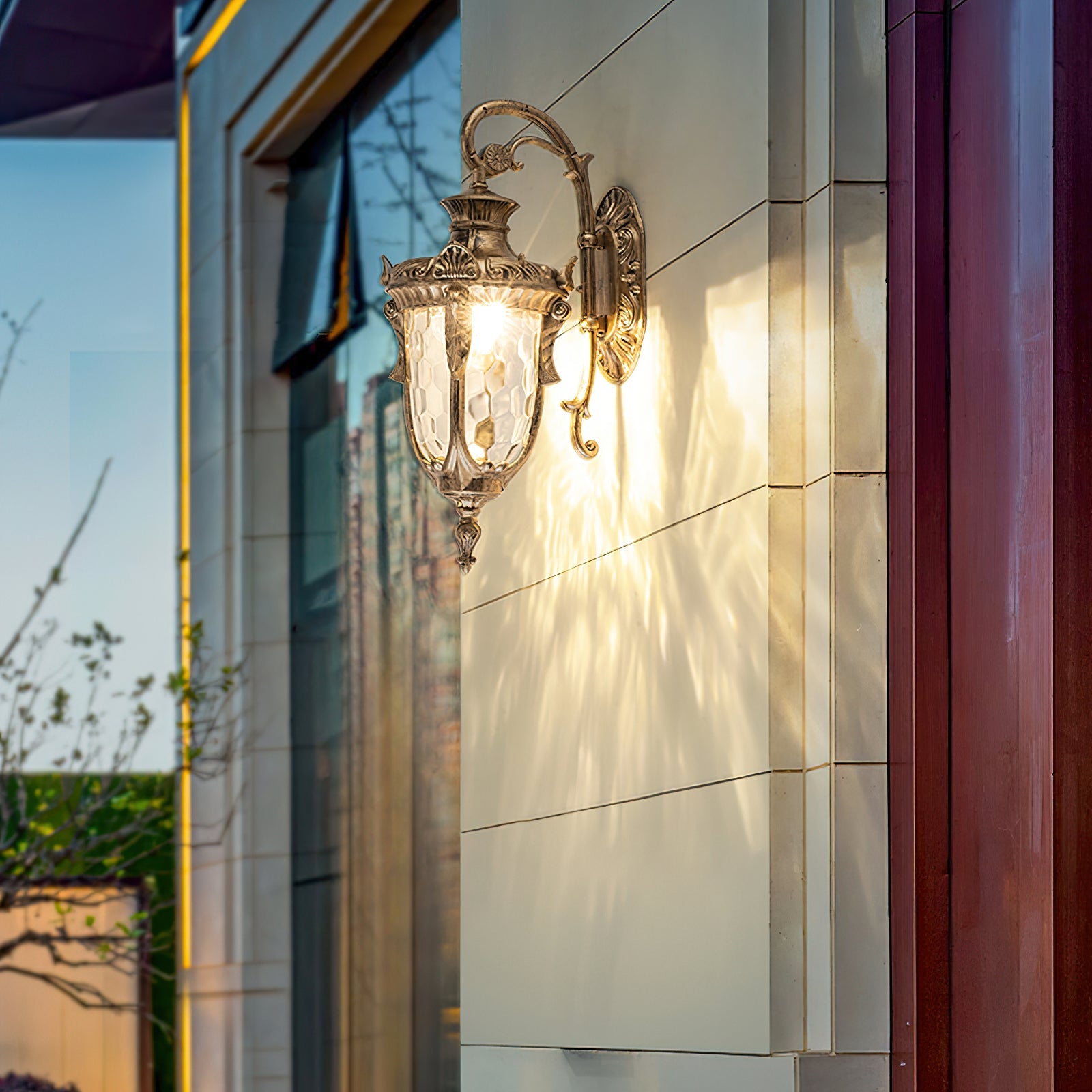 Heritage Outdoor Wall Lamp - Vintage Brass Light for Garden & Patio