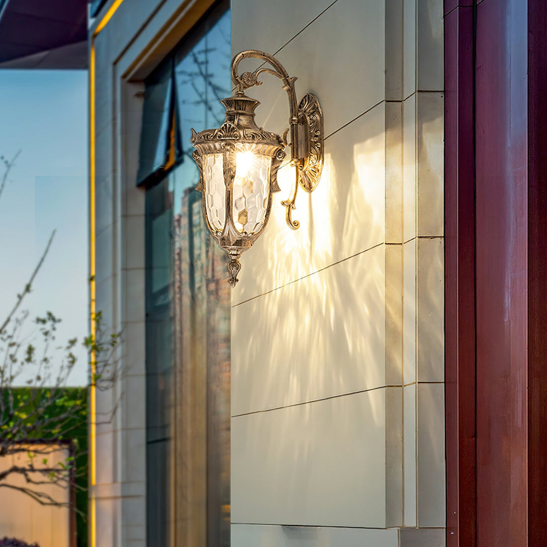 Heritage Outdoor Wall Lamp - Vintage Brass Light for Garden & Patio