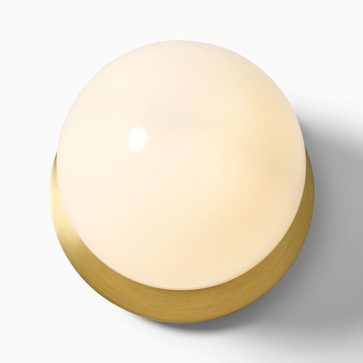 Rivolence Wall Sconce – Antique Brass Milk Glass Light