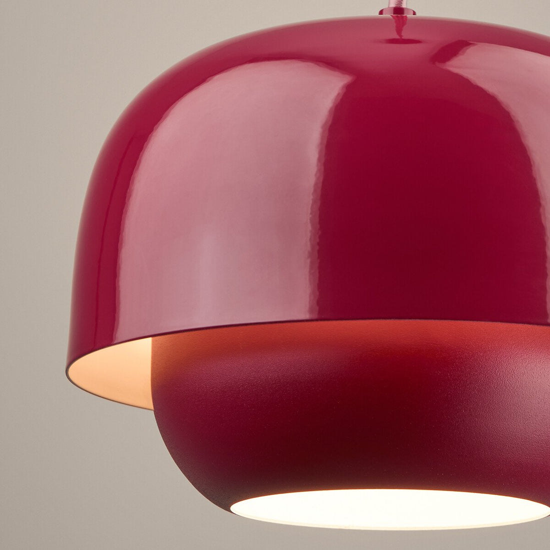 Clinco Retro-Moderne Metall-Hängeleuchte – Doppelschirm-Kuppelleuchte