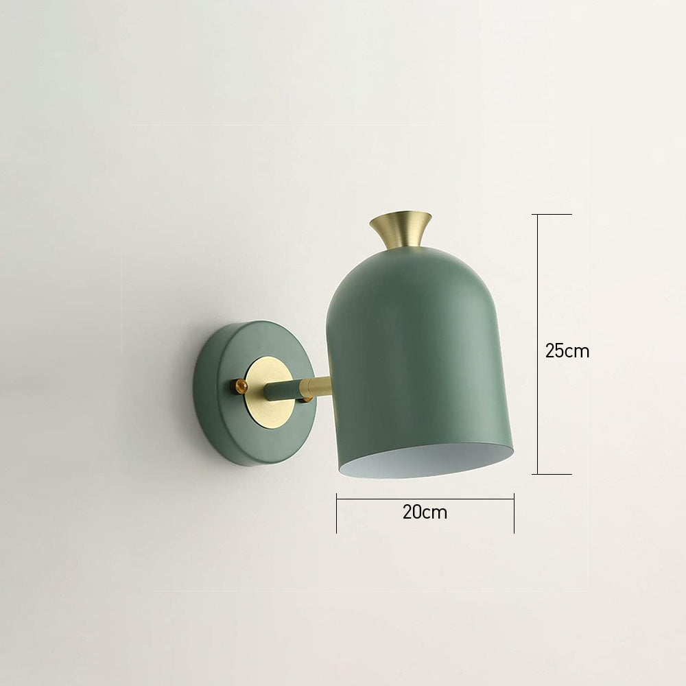 Modern Iron Wall Sconce - Slim Single Bulb Hallway Light