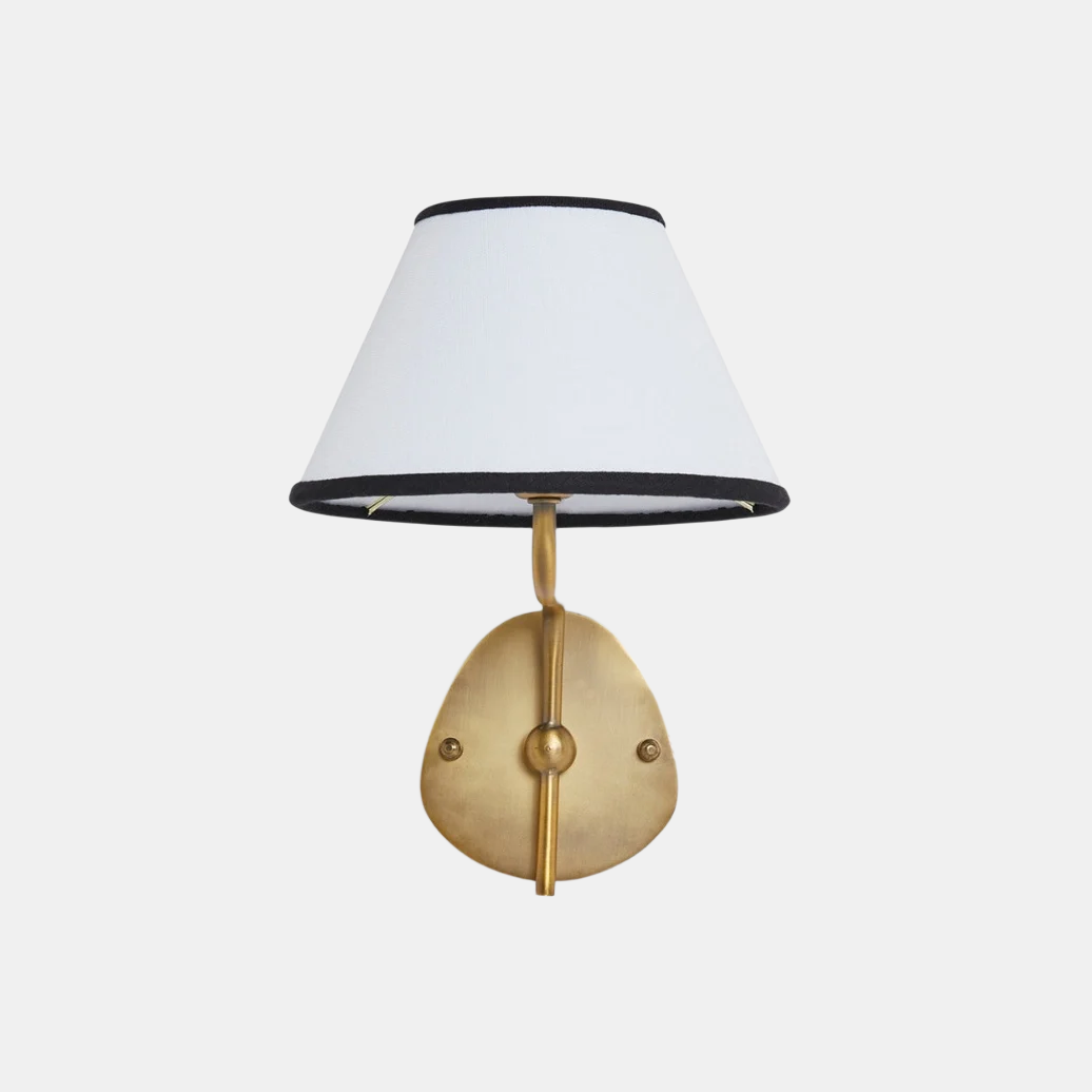 Kulo Stoff-Wandleuchte – Moderne Wandleuchte aus Leinen mit zwei Armen für das Wohnzimmer