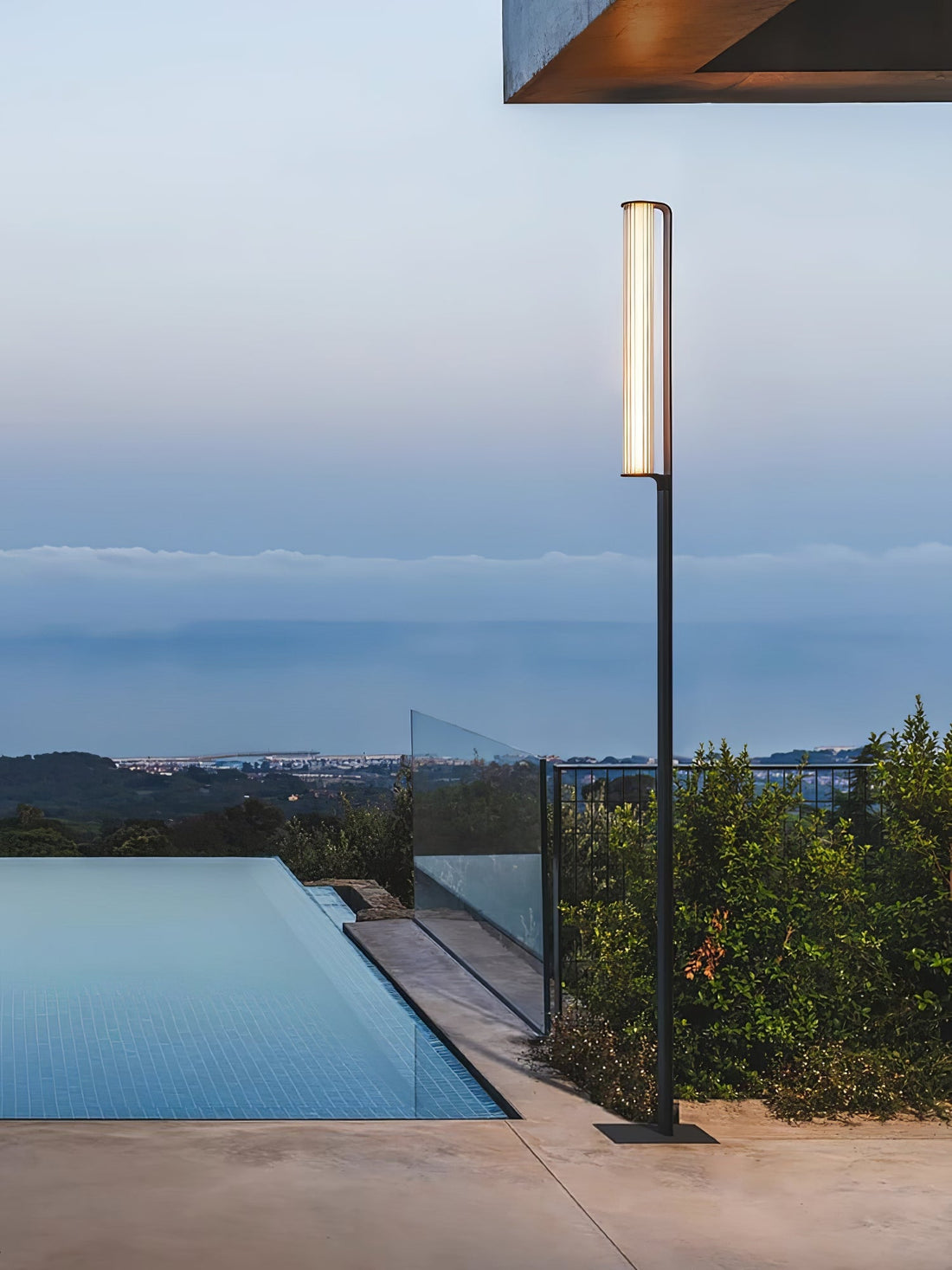 Outdoor Post Lamp - Modern Arc LED Light for Garden, Patio, or Walkway