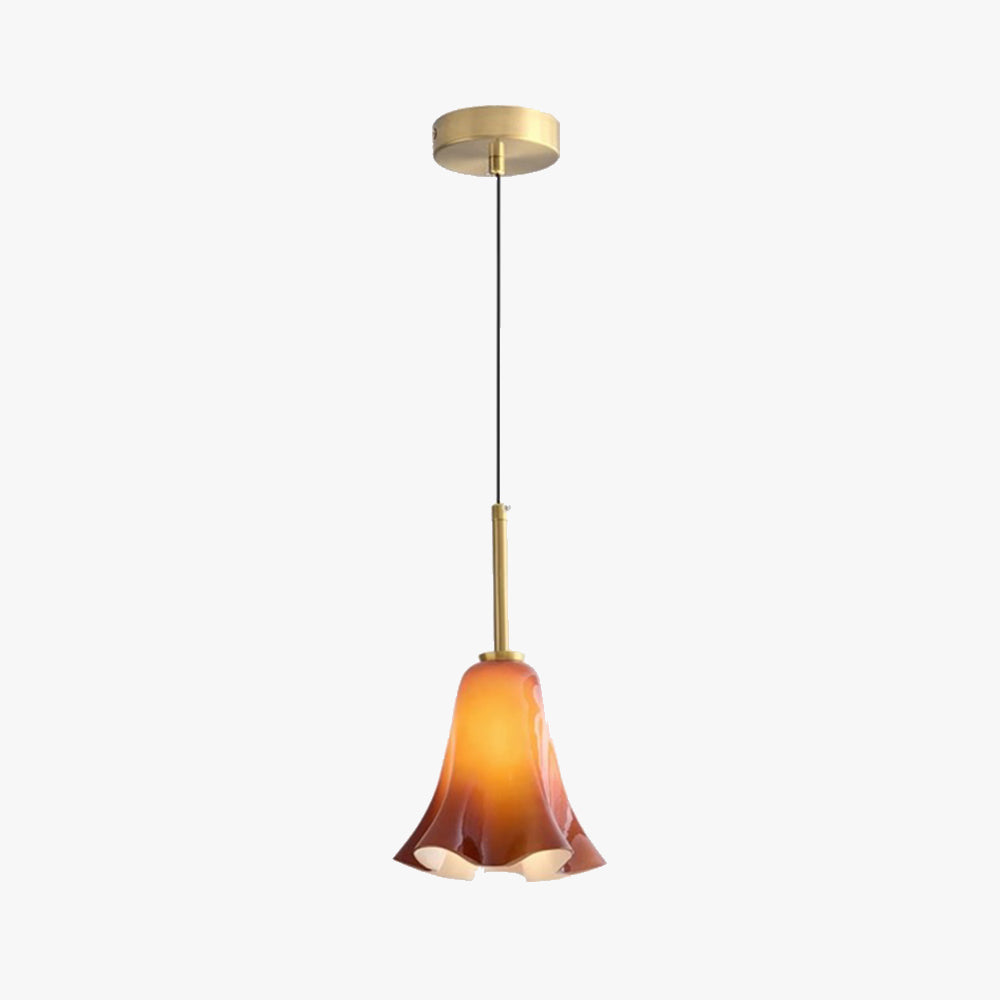 Bauhaus Pendant Light - Retro Glass Flower Design for Bedroom