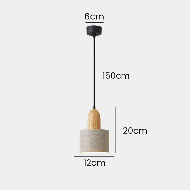 White Stone Pendant Light - Minimalist Kitchen Island Lighting Modern