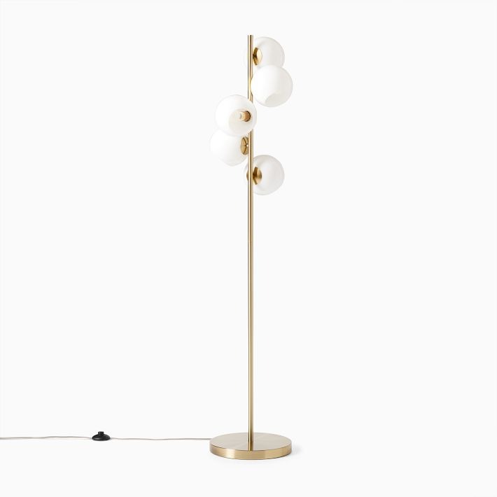 Brina Glass Multi-Light Floor Lamp - Modern Standing Light with Elegance
