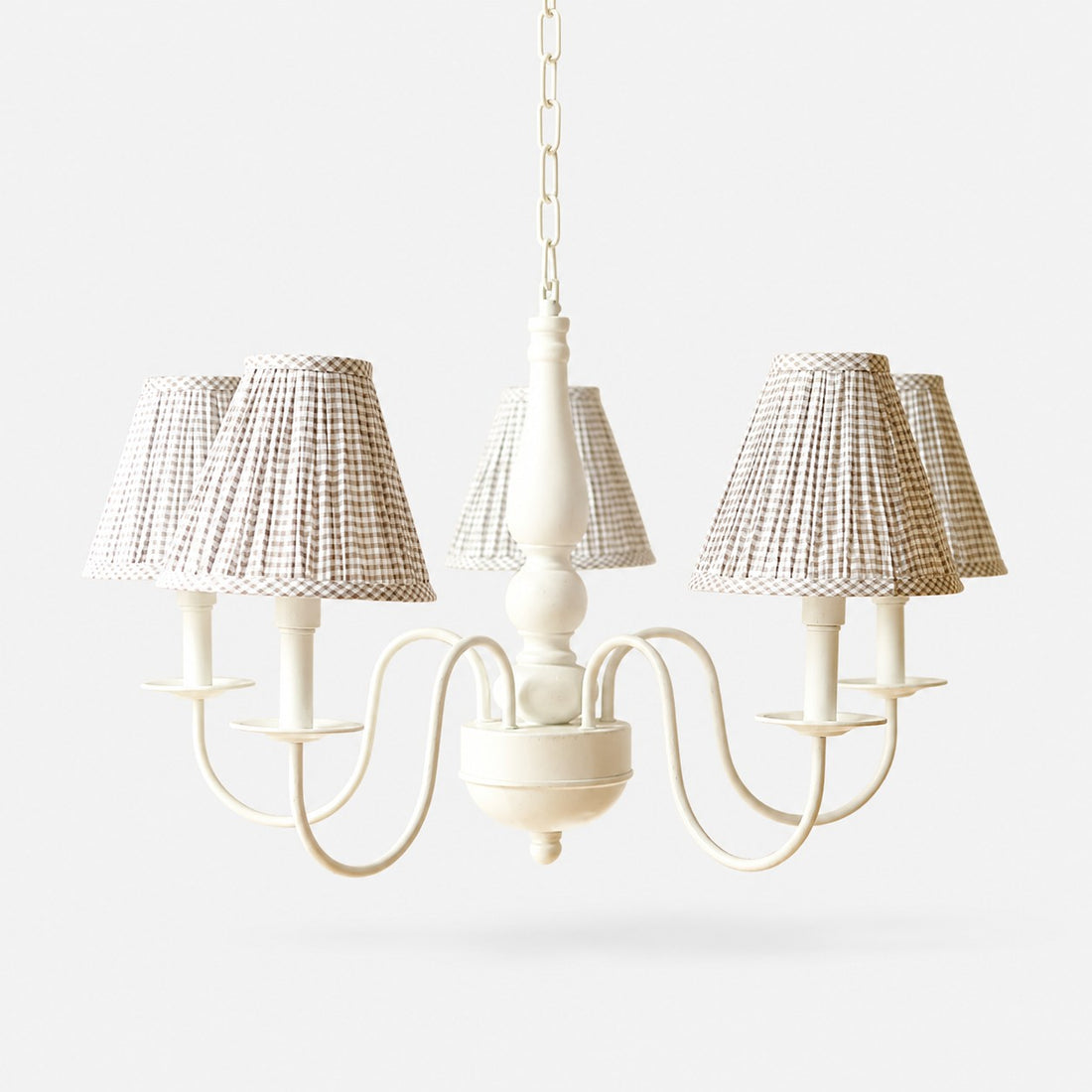 Colorful Fabric Shade 5-Light Chandelier
