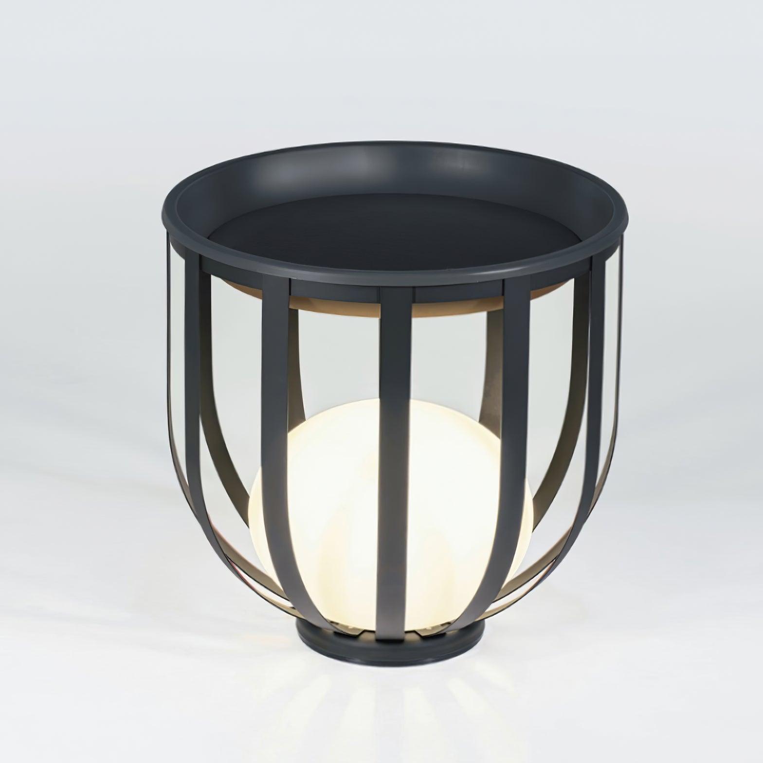 Garten-Außenstehlampe - Dimmbares LED-Licht mit Tablett und Blumentopf