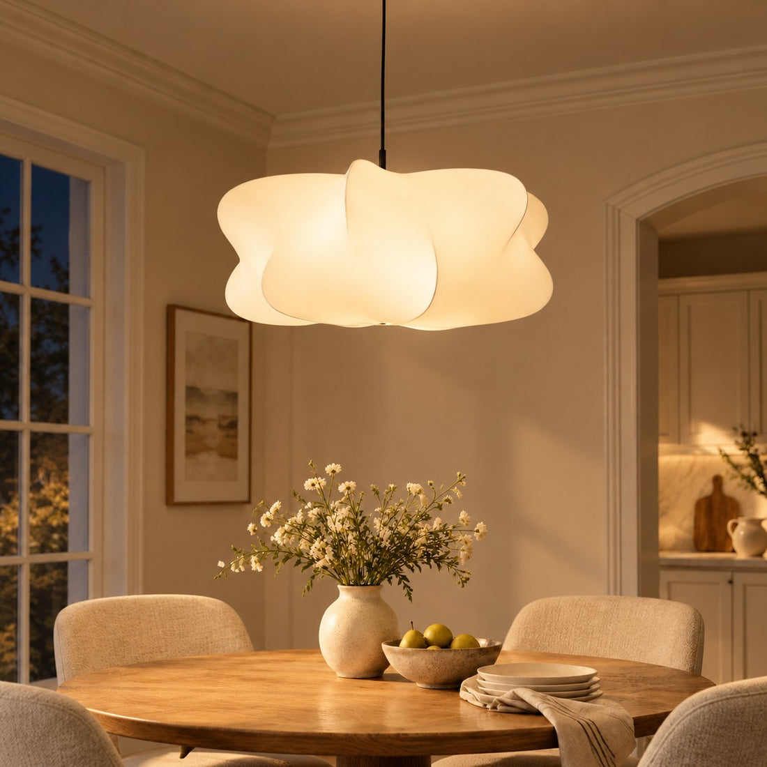 Mehrlagige Seiden-Eisen-Plug-in-Hängeleuchte