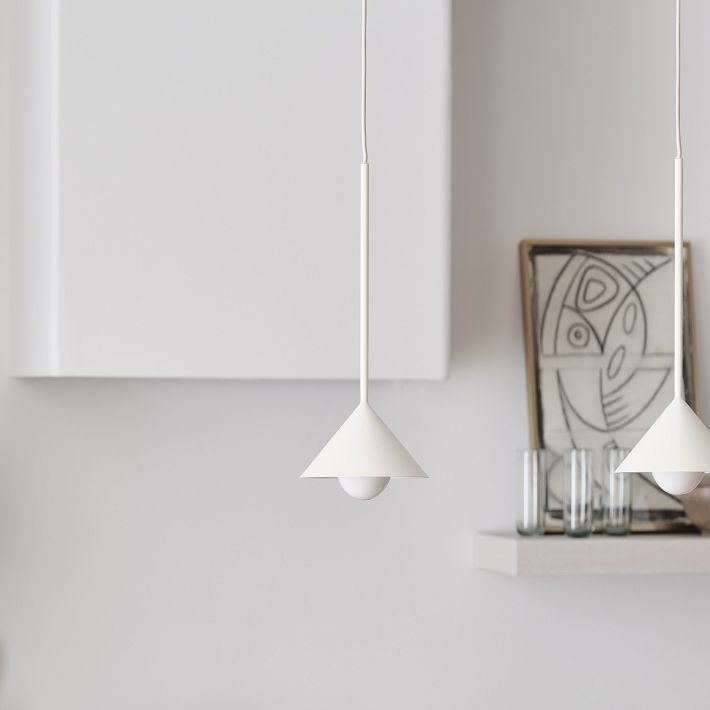 Brivana Cone Pendant Light - Mid-Century Adjustable Metal Kitchen Lamp