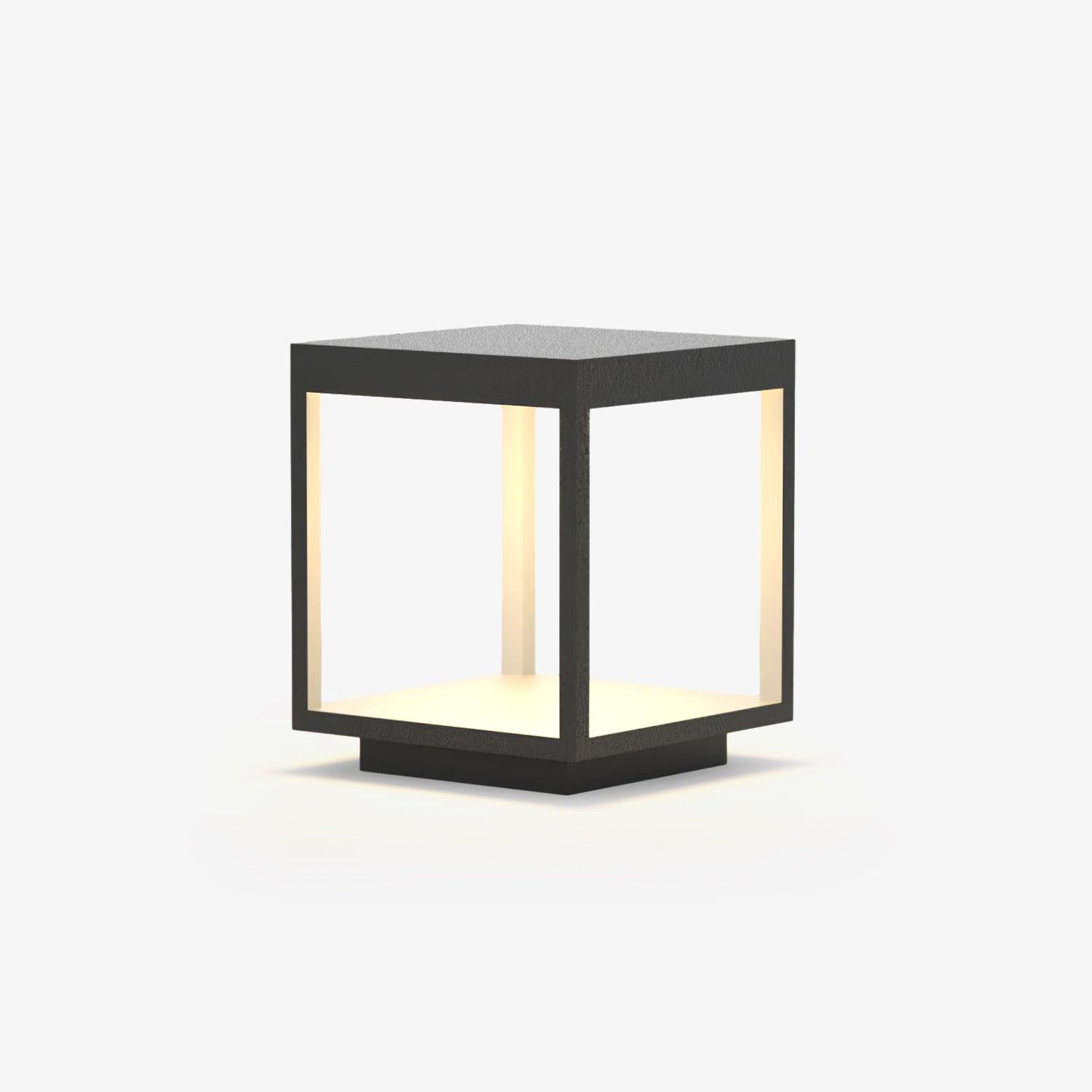 Square Frame Outdoor Post Light - Garden Lamp for Patio & Pathway