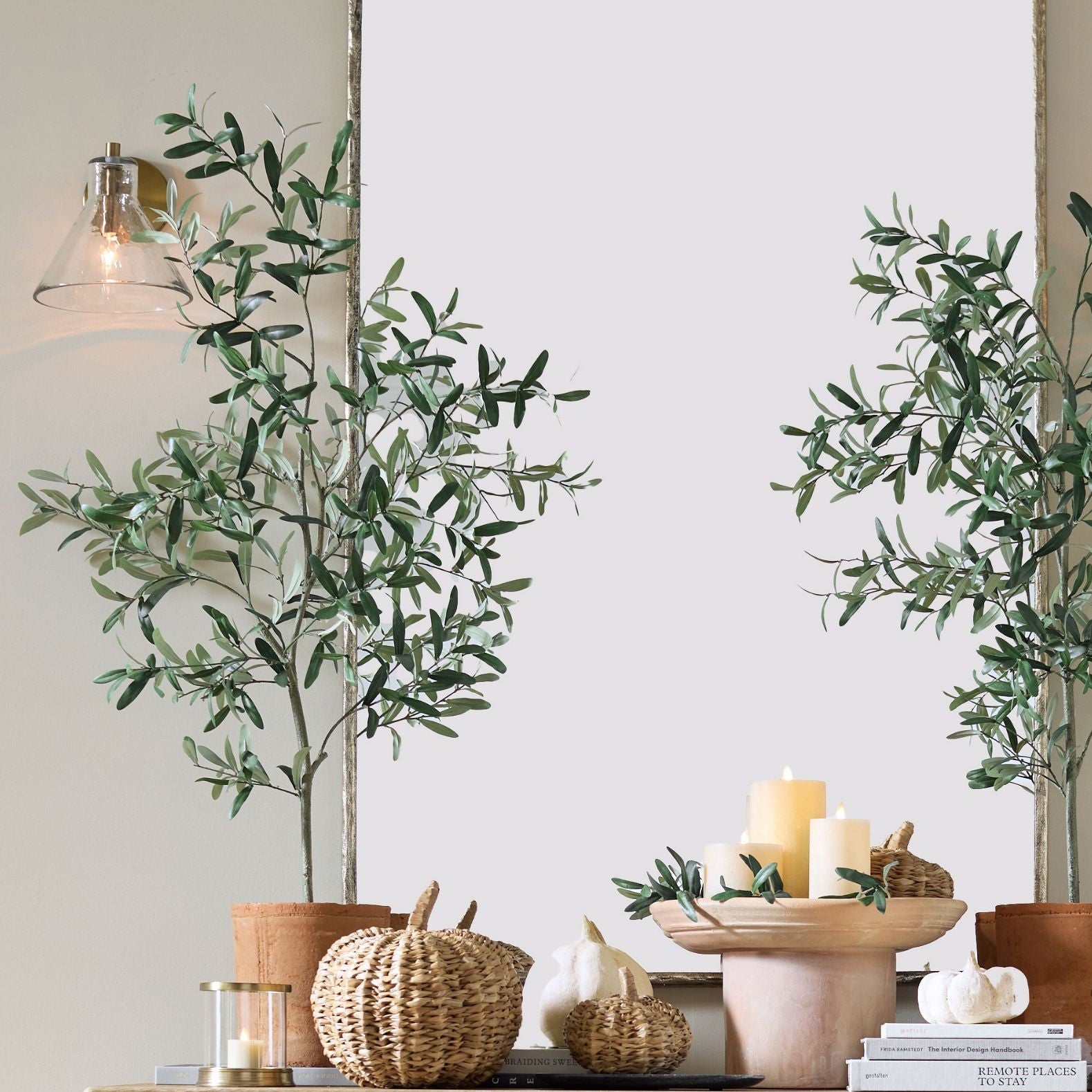 Glavira Recycled Glass Double Sconce - Indoor Brass Wall Lighting