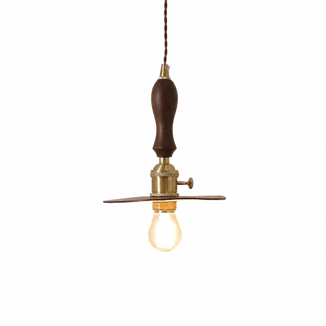 Vintage leather pendant light