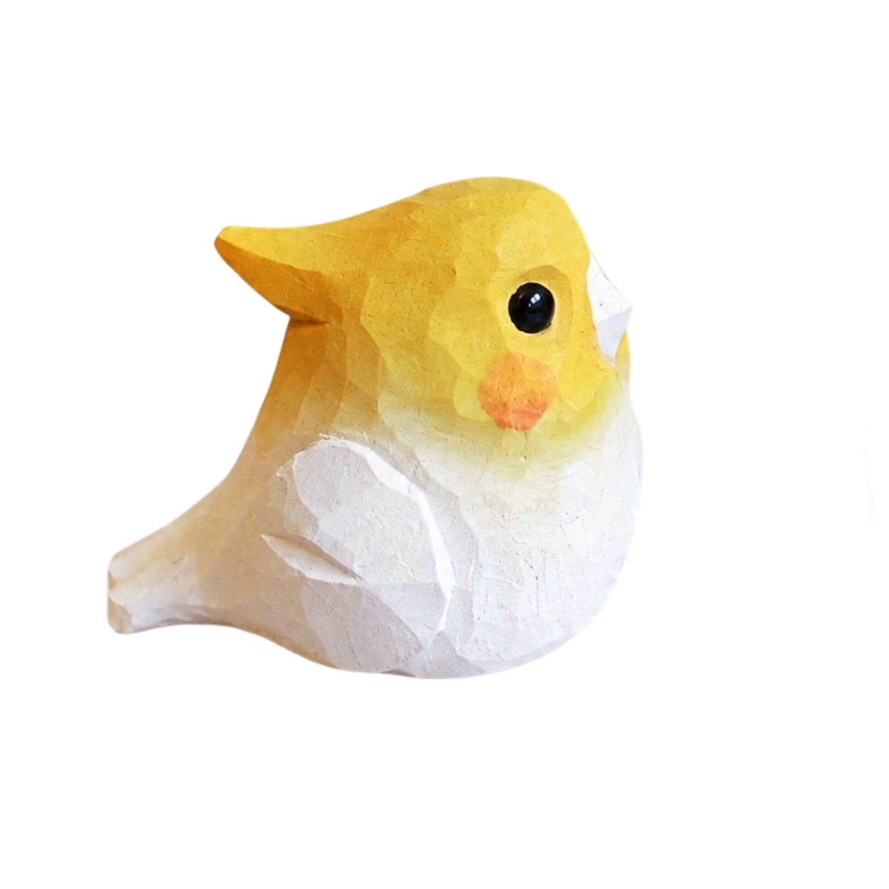Cute Carved Wooden Bird Ornament