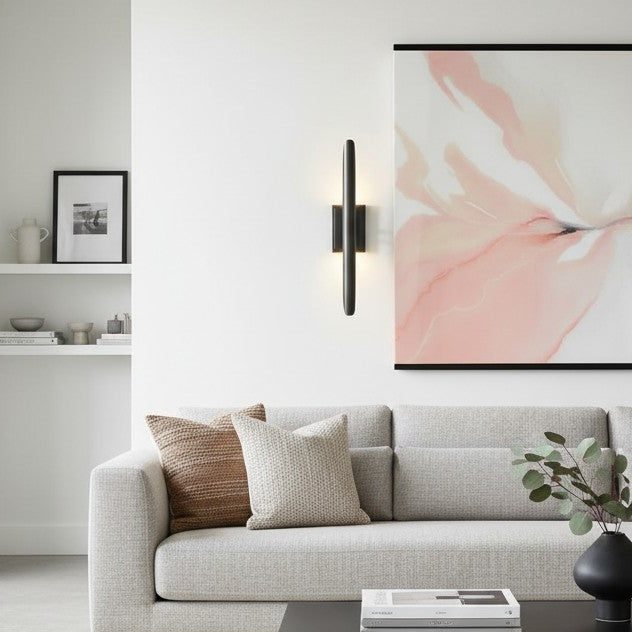 Modo Wall Sconce Minimalist Metal Frame - Contemporary Design for Bedroom, Entryway and Office