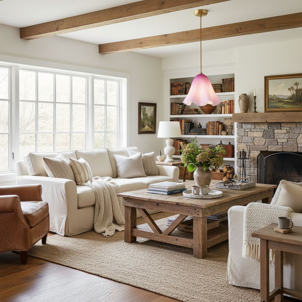 Bellina Kunstvolle Glas-Pendelleuchte – Moderne, von Blüten inspirierte Hänge-Deckenlampe