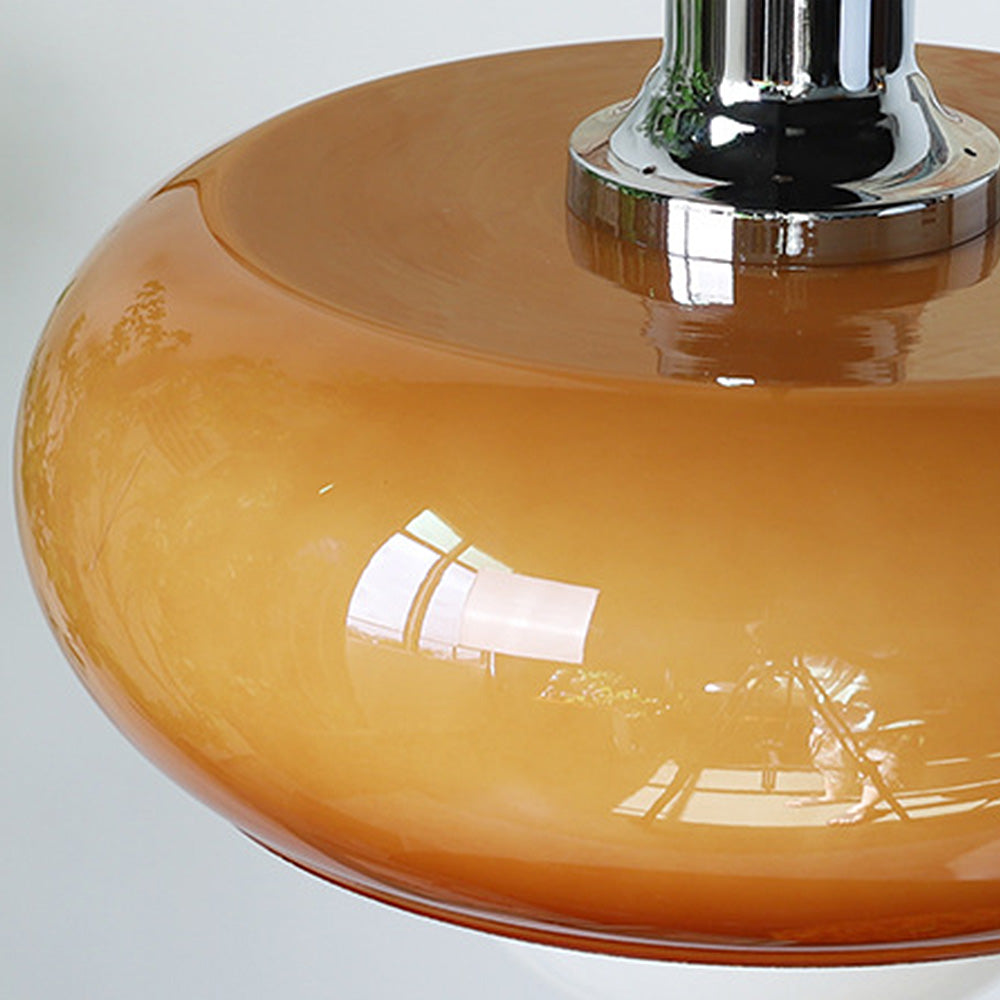 Bauhaus Glass Pendant Light - Coffee Dome Lamp for Dining Room
