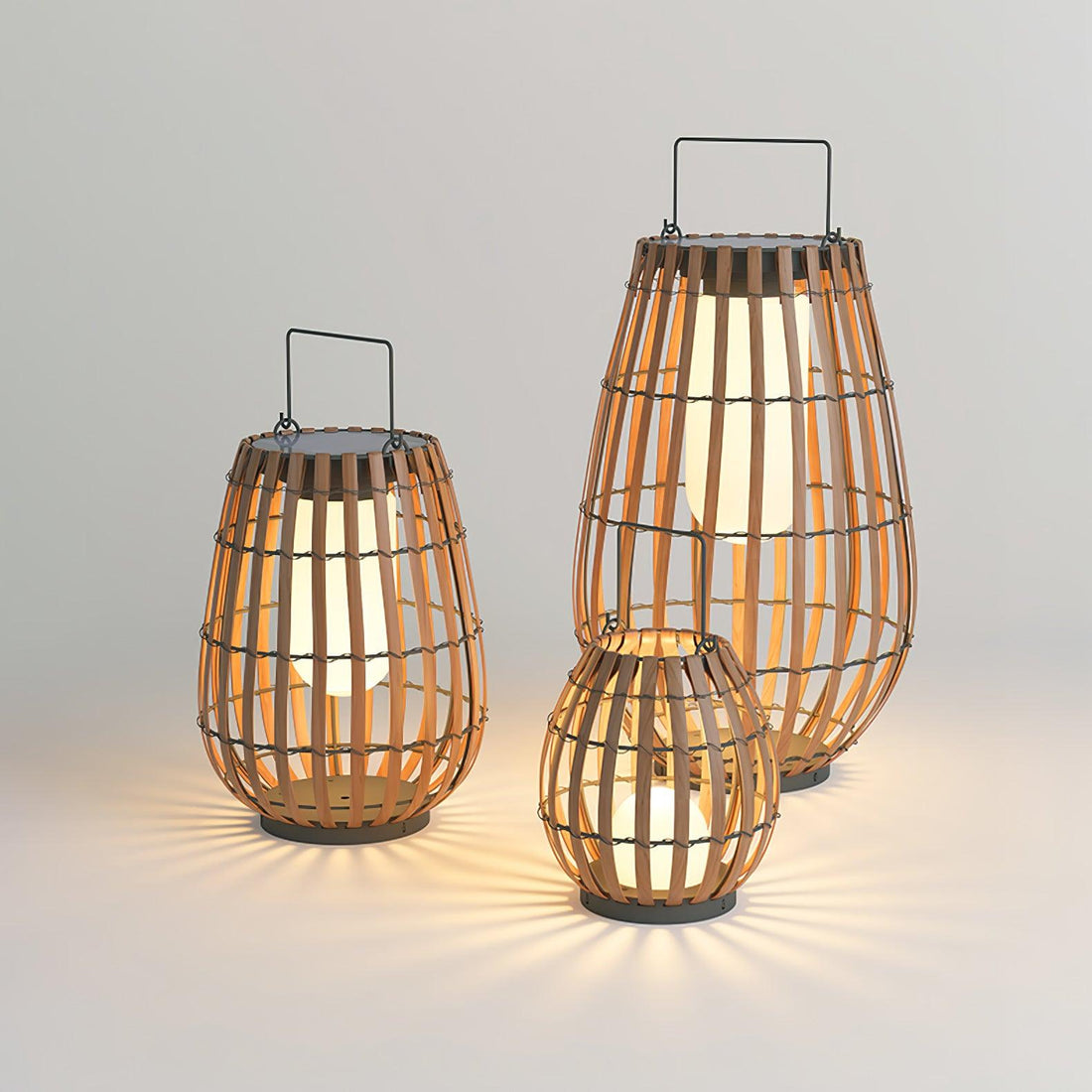 Tropic Braid Outdoor Lamp - Faux-Rattan Metal Waterproof