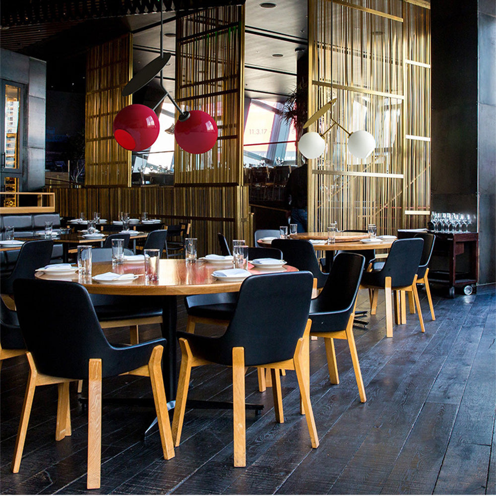 Postmodern Double Pendant Lamp - Cherry Design with Dual Lighting