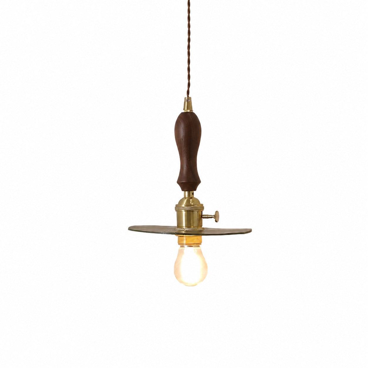 Vintage leather pendant light